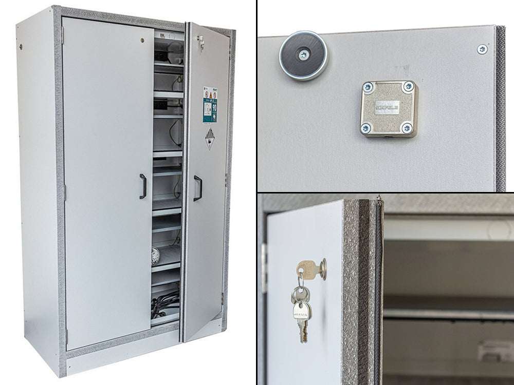 Ремаркетиран PRIORIT PRIOCAB Typ90 LI-ION пожаробезопасен шкаф - в отлично състояние