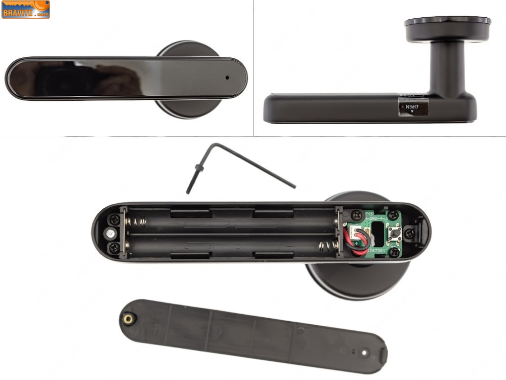 EY-S101 TTlock Електронни дръжки, секр. розетка, цвят черен